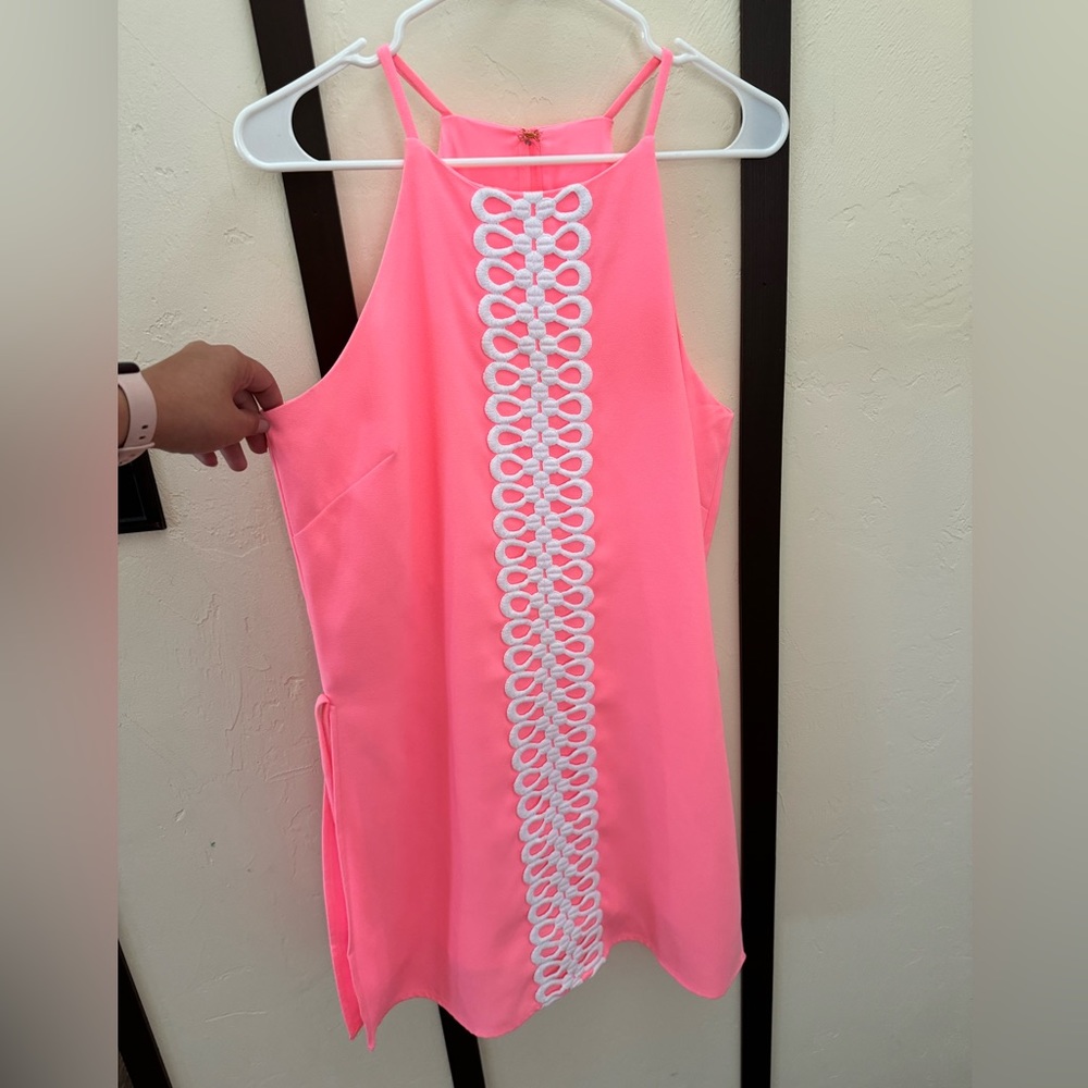 Lilly Pulitzer Pink Mini Dress with White Detailing